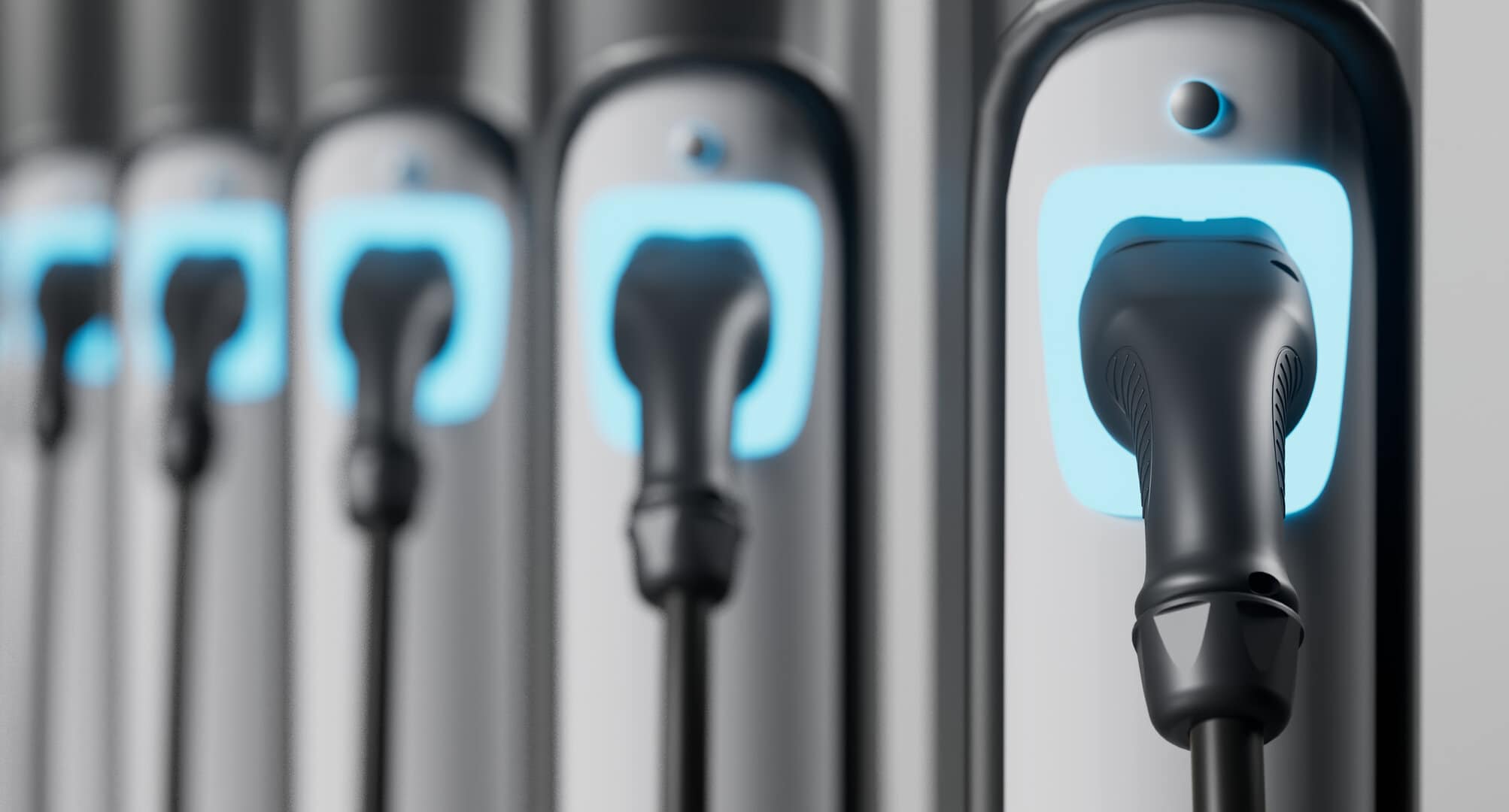 Electric car charging stations, represent the technological advances that are possible when considering construction equipment